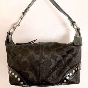 Black Coach Shoulder Bag, Signature Collec…